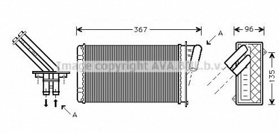 AVA QUALITY COOLING rta6203 -  Теплообменник, отопление салона